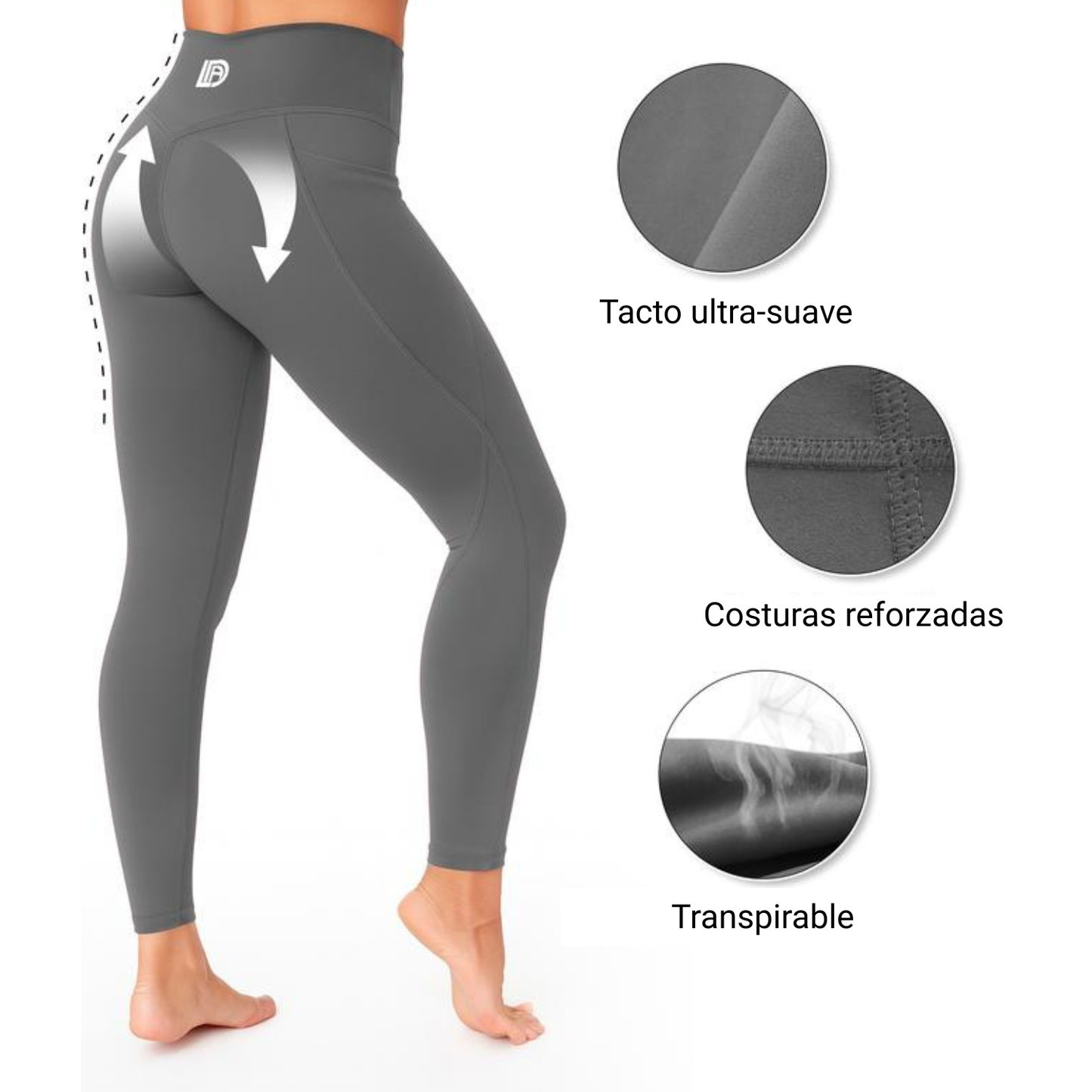 Leggings Mujer Cintura Alta con Bolsillos | Fitness y Yoga