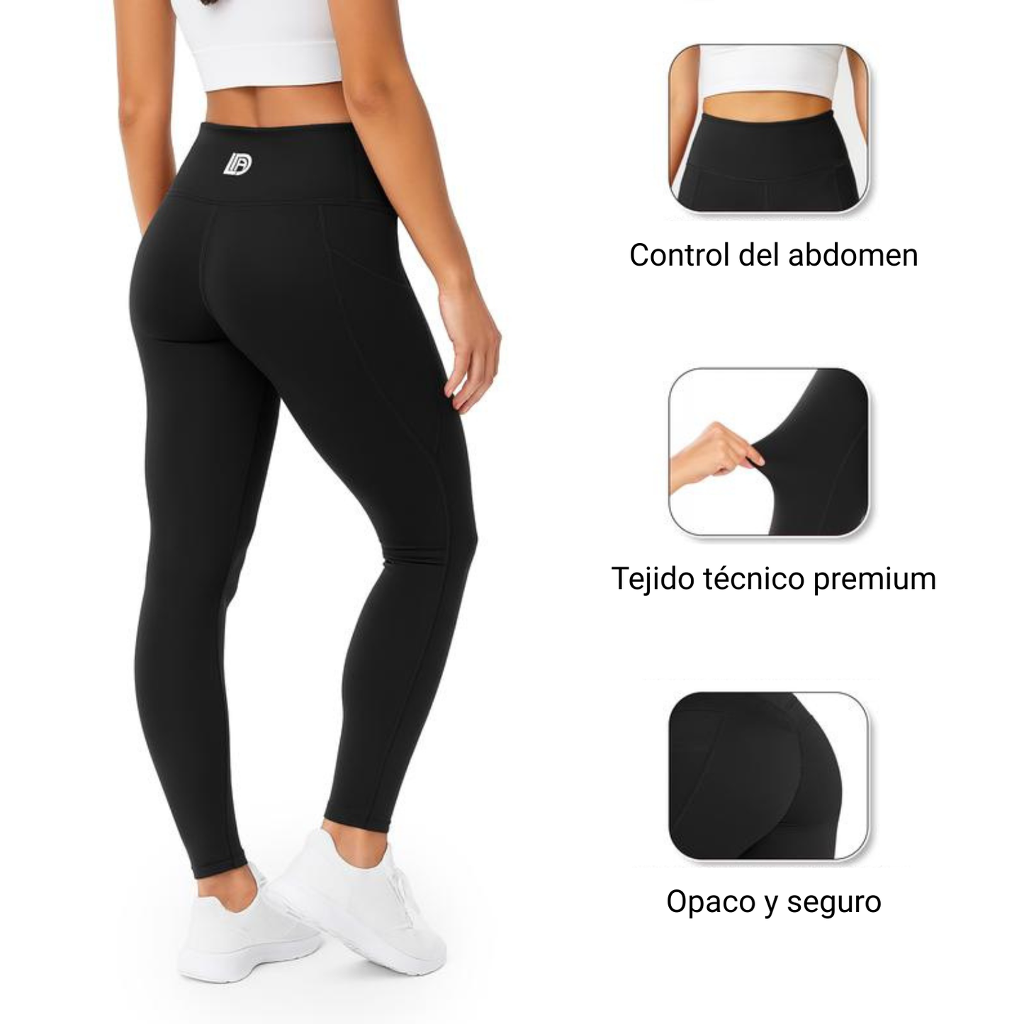 Leggings Mujer Cintura Alta con Bolsillos | Fitness y Yoga